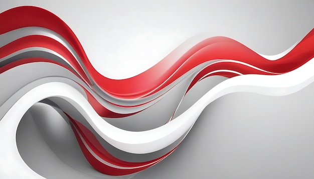 Shiny red and grey wave background