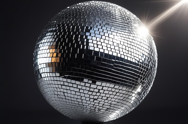 A shiny silver ball with a reflective surface