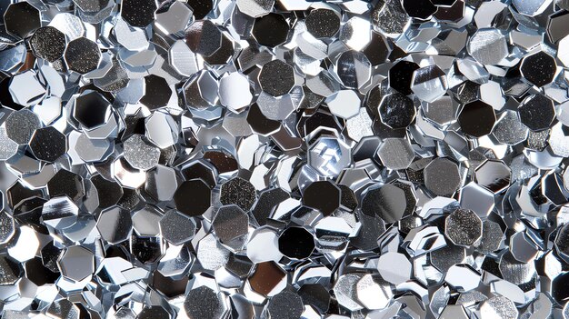 Shiny silver glitter sparkles background Seamless pattern