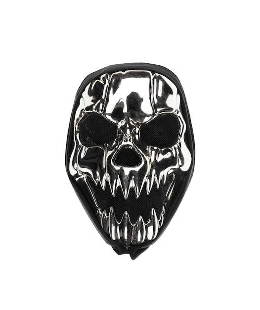 Photo shiny skull mask isolated on white background