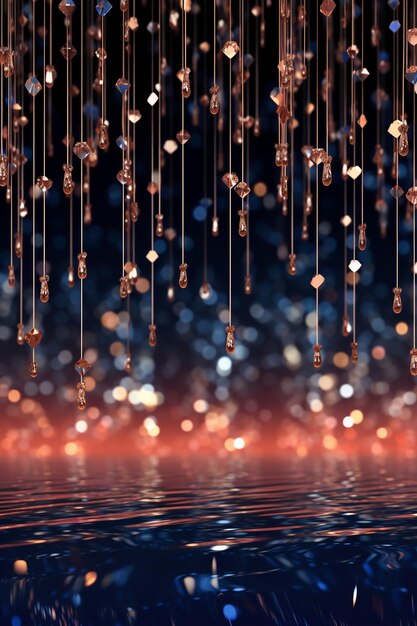 Premium Ai Image A Shiny Sky And Lights Background With Strands Of Premium Ai Image A Shiny Sky And Lights Background With Strands Of