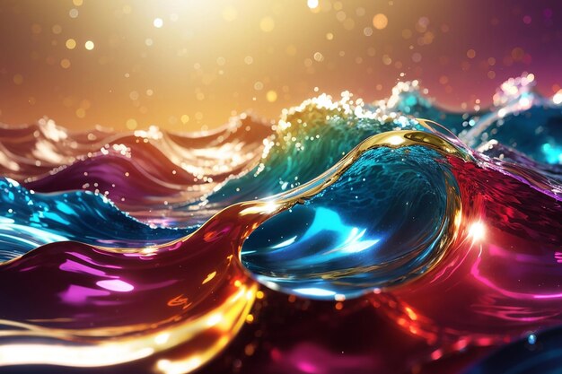 Shiny wave background