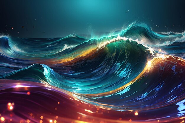 Shiny wave background