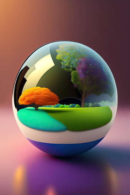 Shiny world as a ball
