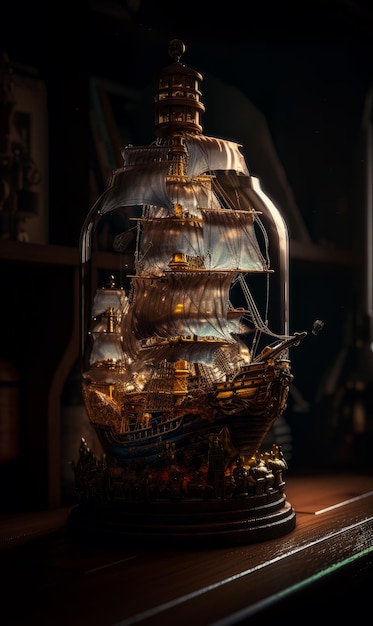 Photo ship in bottle magical ship in the bottle