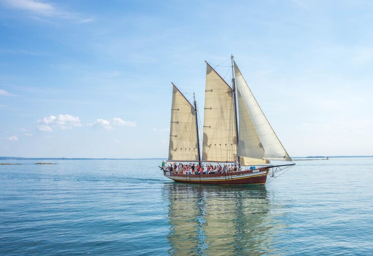 ship floating on the ocean