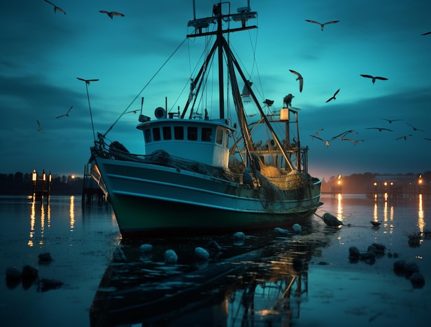 a ship is in the water with birds beautiful sailboat at sea a view from the front of a boat sailin