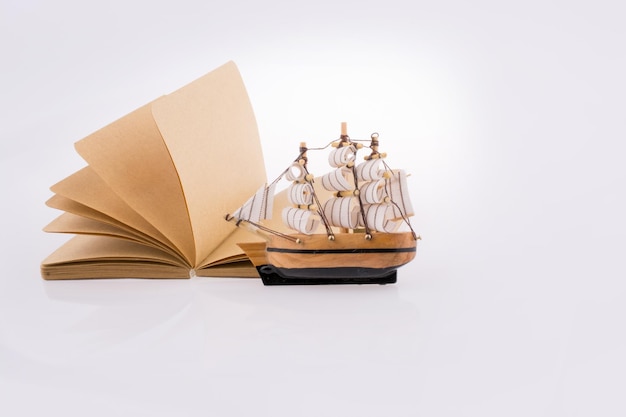 ship on a notebook