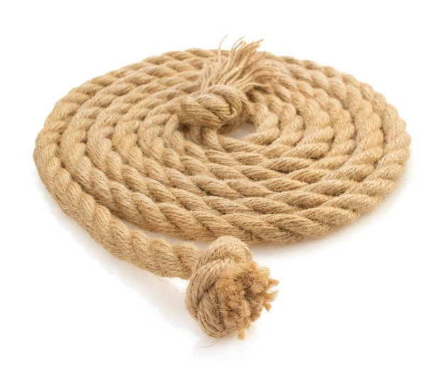 Ship rope isolated on white background