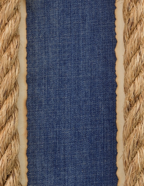 Ship ropes on jeans texture