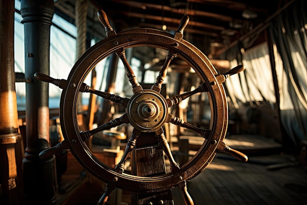 Ship s steering wheel