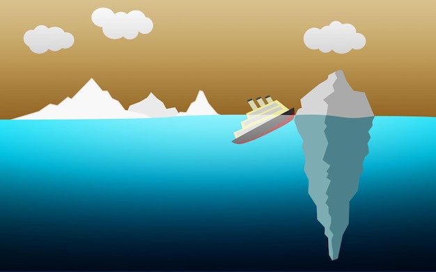 ship sink after hit the iceberg
