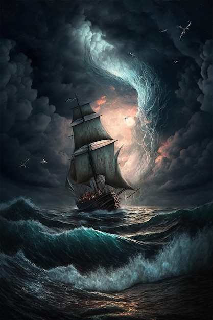 A ship in the storm