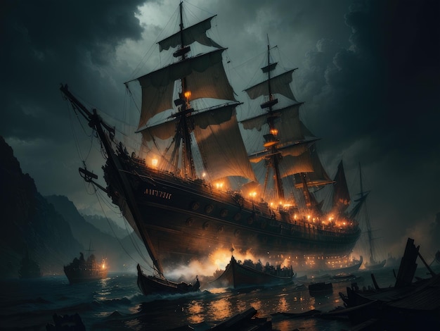 A ship in the storm