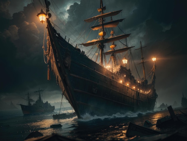 A ship in the storm