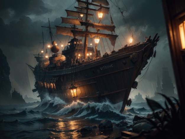 A ship in the storm