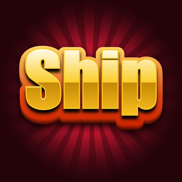 Ship Text effect Gold JPG attractive background card photo