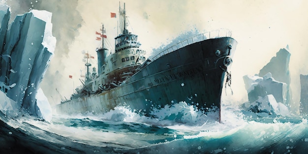 A ship in the water with the word'the chinese'on the front