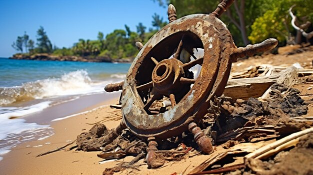 Photo ship wheel hd 8k wallpaper stock photographic