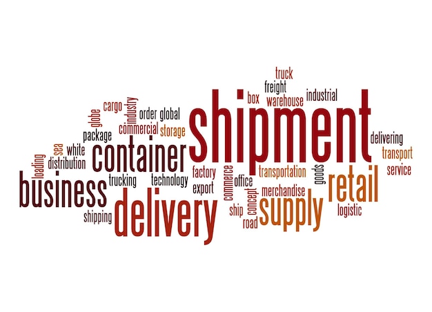 Shipment word cloud