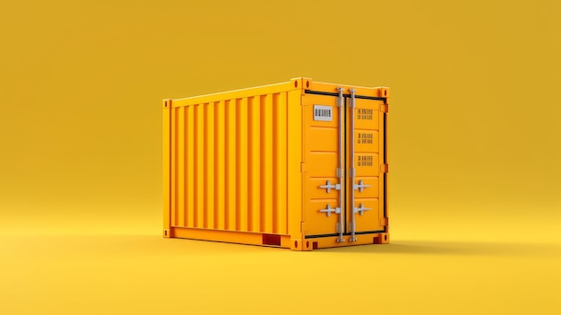 Shipping Container on Light Background AI generated