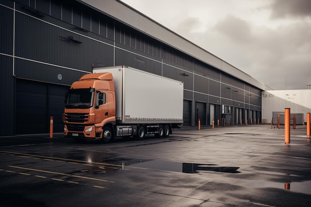 AI가 생성하는 산업 시설의 배송 및 유통 트럭 운송
