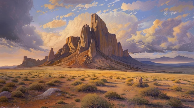 Shiprock Zuidwestelijke woestijnlandschap van New Mexico