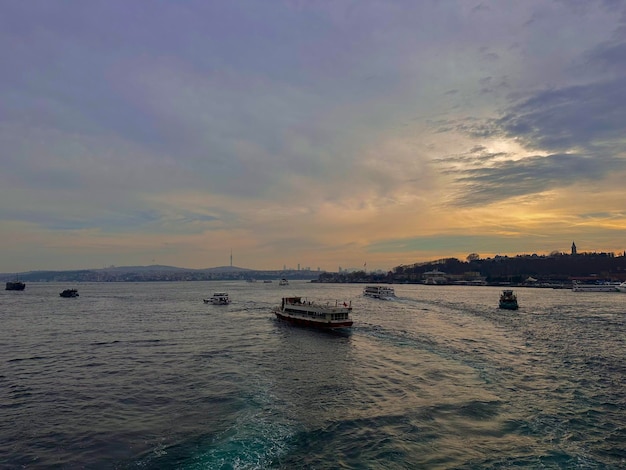 Photo ships on the bosphorus