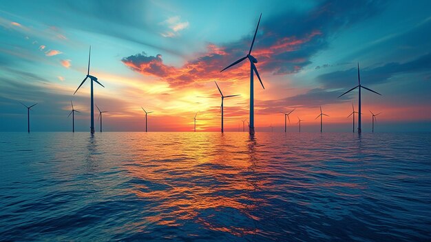 Ships and offshore wind farms renewable energy