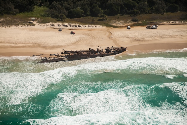 Foto naufragio sull'isola di fraser