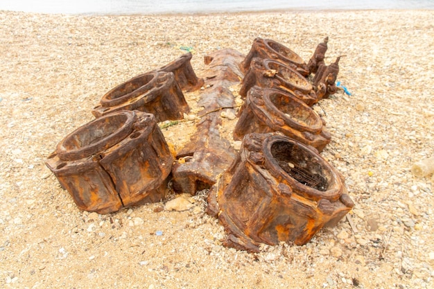 The shipwrecked boats of the Rimel Bizerte Tunisia