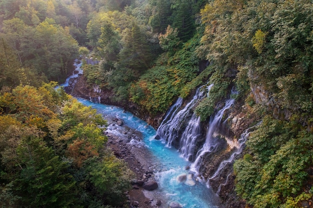 Shirahige Waterfall in Biei