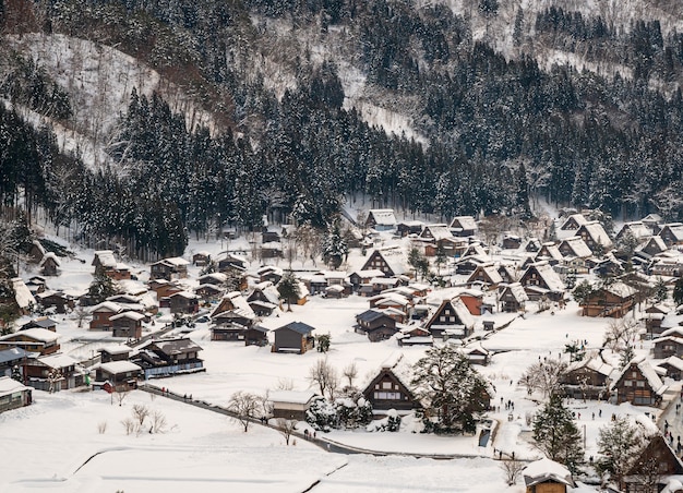 Shirakawa-go met Snowfall Gifu Chubu Japan