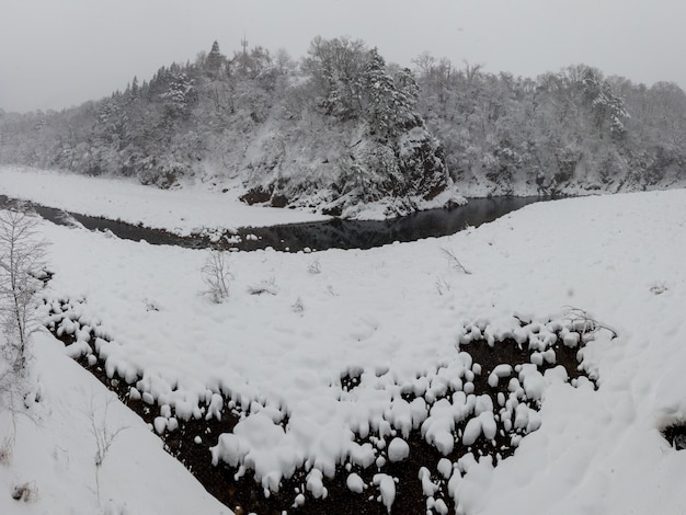 白川さんは雪の季節に行きます日本