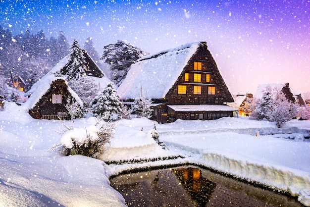 Shirakawago Village in Winter