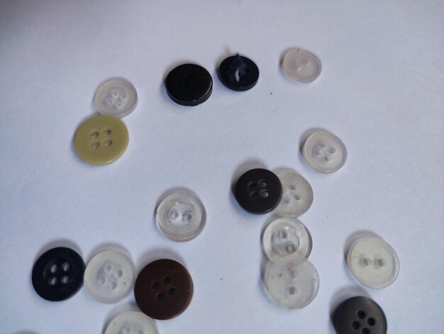 Shirt buttons isolated on a white background