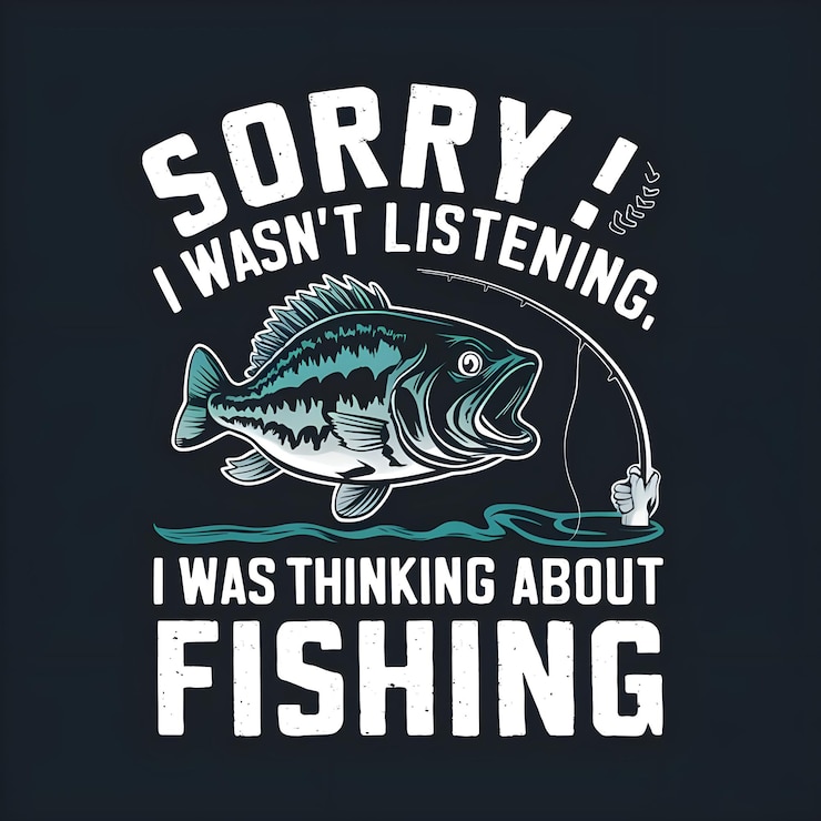 फोटो a shirt design of fish and typography