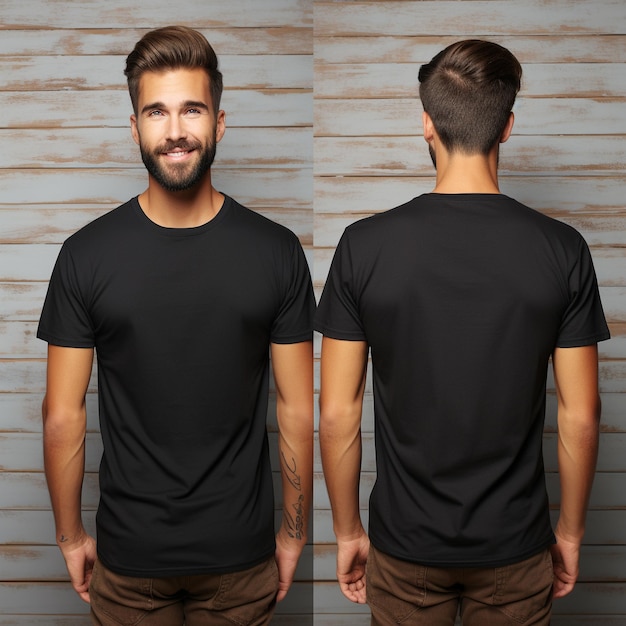 Premium AI Image | Shirt design and people concept closeup of young man ...