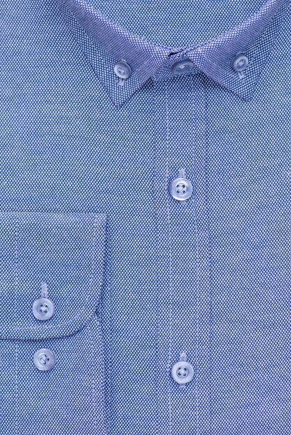 Shirt, detailed close-up collar and cuff, top view