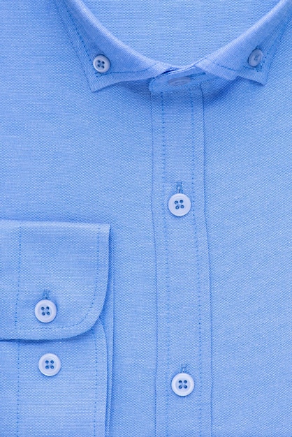 Shirt, detailed close-up collar and cuff, top view