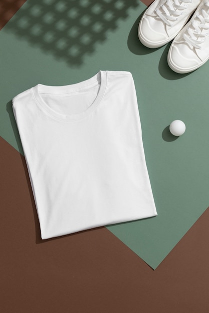 Foto concetto di mockup di camicia con abiti semplici