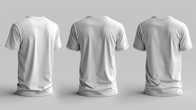 Shirt mockup met korte mouwen moderne sjabloon Blank kledingontwerp voor mannen sportkleding casual kleding geïsoleerd op transparante achtergrond realistische 3d mock up