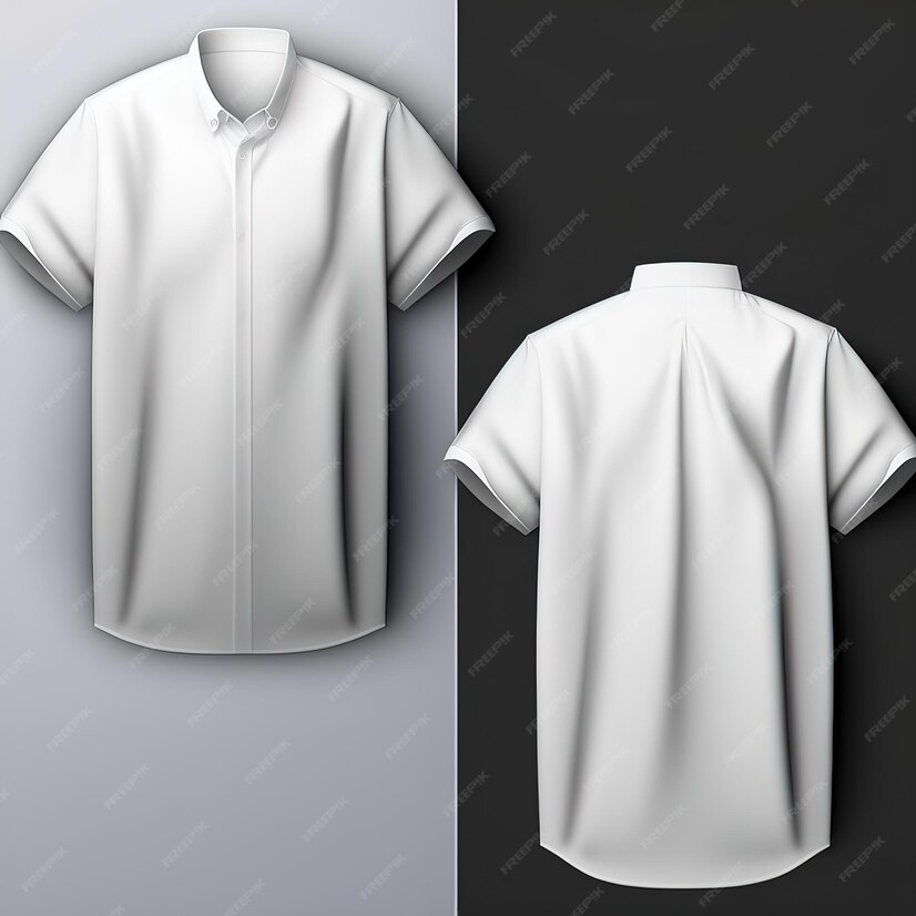 Premium Photo | Shirt mockup template front and back view isolated on ...