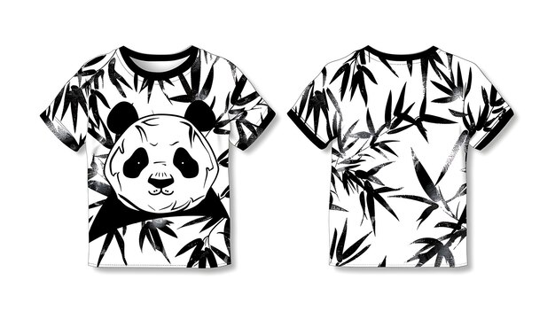 Foto una camicia con la scritta panda