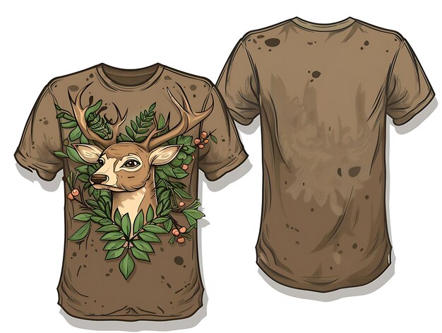 Photo a shirt with a deer on it and a deer on the front