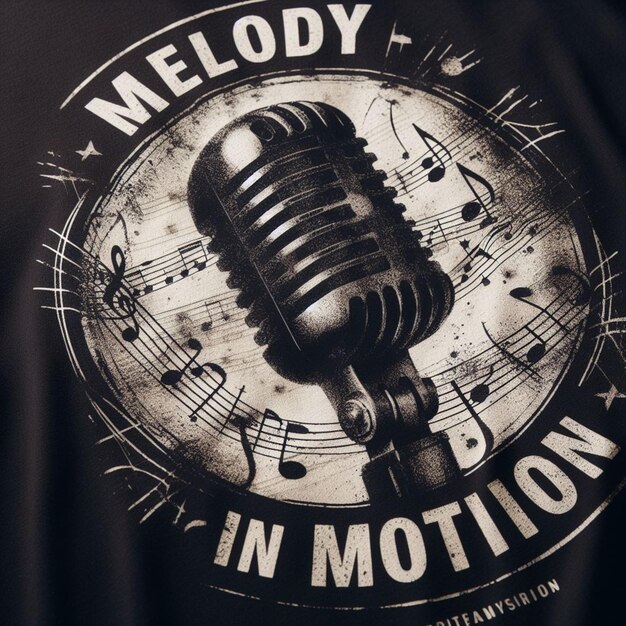 Photo a shirt with a microphone in motion in motion