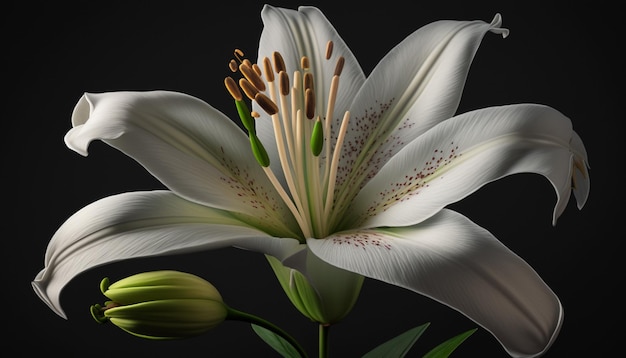 Photo shirui lily flower generative ai