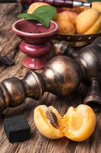 Shisha hookah with apricot