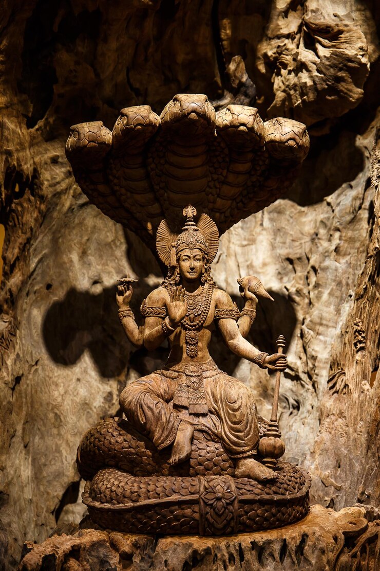 Shiva gesneden hout