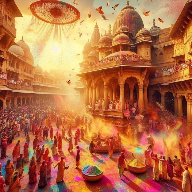 Shiva prawati holi celebration